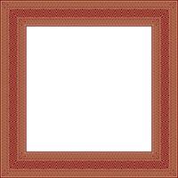 gold and red square Yakut ornament. Infinite rectangle, border, frame of the northern peoples of the Far East. vector