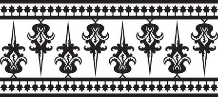 monochrome seamless byzantine ornament. Endless Border, frame of ancient Greece and Eastern Roman Empire. Decoration of the Russian Orthodox Church. vector