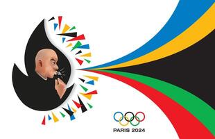 Referee at the 2024 Paris Olympics vector