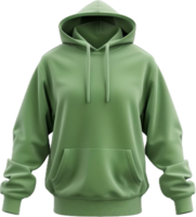 Green Hooded Sweatshirt with Front Pocket png