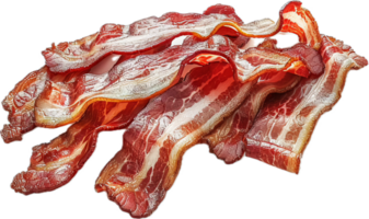 croccante cucinato Bacon strisce. png