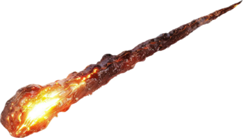 ardente meteora striature attraverso il cielo. png