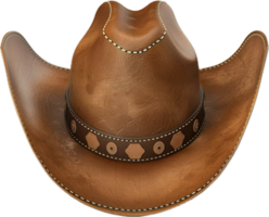 classique marron cuir cow-boy chapeau. png