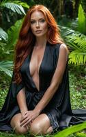 Beautiful Hot Gorgeous Woman photoshoot in outdoor forest, Sexy photo