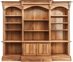 rustiek houten kabinet met gekruiste paneel deuren. png