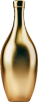 elegante dorado botella con suave finalizar. png