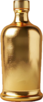 elegante d'oro bottiglia con liscio finire. png