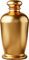 Elegant Golden Bottle with Smooth Finish. png