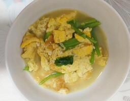 huevo sopa tailandés comida foto