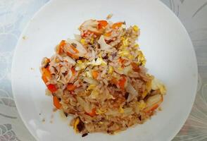 frito arroz tailandés comida foto