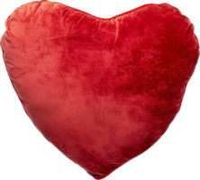 Red Heart-Shaped Velvet Pillow Cushion. png