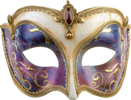 overladen Venetiaanse masker met goud detaillering. png