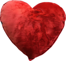 Red Heart-Shaped Velvet Pillow Cushion. png