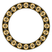 Vintage frame border ornament. Ethnic seamless round pattern. Mandala Floral Baroque. Classic antique ornate element. Decorative border for frame, textile, fabric, rug, tattoo, ceramic. png