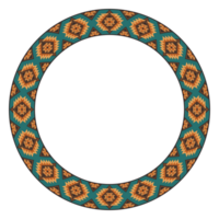 Jahrgang Rahmen Rand Ornament. ethnisch nahtlos runden Muster. Mandala Blumen- Barock. klassisch Antiquität aufwendig Element. dekorativ Rand zum rahmen, Textil, Stoff, Teppich, Tätowierung, Keramik. png