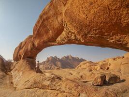 Rock arch in the Spitzkoppe National Park, Namibia. photo