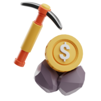 dollar maining Currency business illustration 3d png