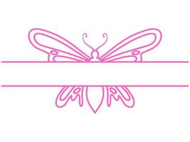 Butterfly Frame Outline Background vector