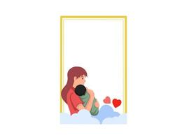 Mother Day Frame Background Illustration vector