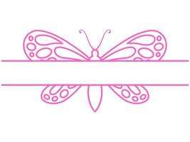 Butterfly Frame Outline Background vector