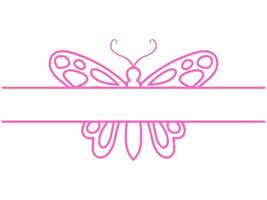 Butterfly Line Art Frame Background vector