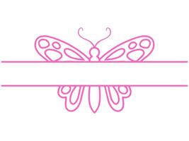 Butterfly Line Art Frame Background vector