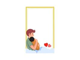 Happy Father Day Frame Background vector
