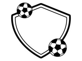 Football Line Art Black and White vector