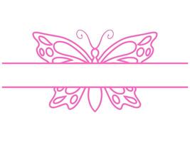 Butterfly Line Art Frame Background vector