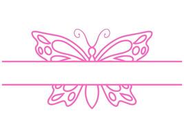 Butterfly Line Art Frame Background vector