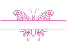 Butterfly vintage Frame Line Art vector