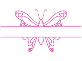 Butterfly Line Art Frame Background vector