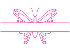 Butterfly Line Art Frame Background vector