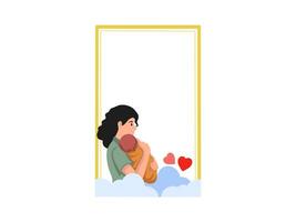 Happy Mother Day Frame Background vector