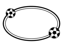 Frame Football Sketch Line Art vector