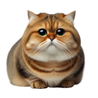 Charming Chubby Kitten Posed Sweetly on Transparent Background, Endearing Fluffball of Cuteness png