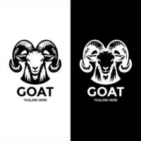 Simple and elegant goat head logo design vector