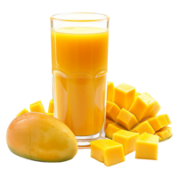 Mango Juice and Slices Isolation Diverse Stock Options png