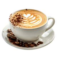 Cappuccino Cup on Transparent Background Cut Out Stock Photo Collection png