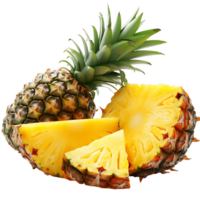 ananas su trasparente sfondo tagliare su azione foto collezione png