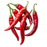 Fiery Red Hot Chili Peppers Cut Out Stock Photo Collection png