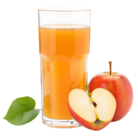 stilvoll isoliert Apfel Saft und Scheibe Schnitt Outs hoch Qualität Bilder png