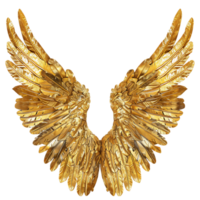 Enhance Your Projects with Golden Angel Wings Cut Outs png