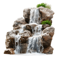 Enhance Your Projects with Isolated Waterfall in the Mountain Cut Outs png