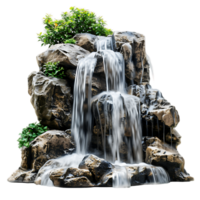 High Resolution Isolated Waterfall in the Mountain Cut Outs for Any Design Need png