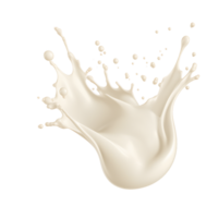 Isolated Milk Splashes on Clear Background png