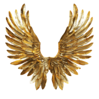 Divine Radiance Isolated Golden Angel Wings Cut Outs png