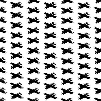 Seamless pattern with hand drawn cross symbols