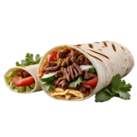 Shawarma on transparent background png