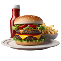 Burger isolated on transparent background png